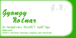 gyongy molnar business card